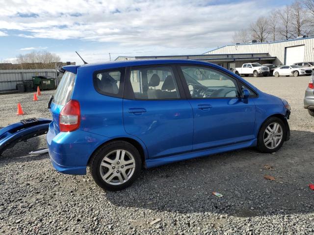 HONDA FIT SPORT 2008 blue  gas JHMGD38668S048811 photo #4