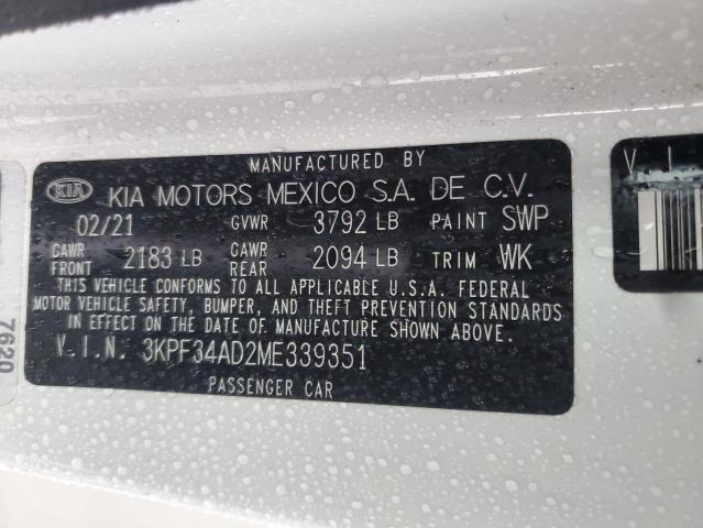 2021 KIA FORTE GT L - 3KPF34AD2ME339351