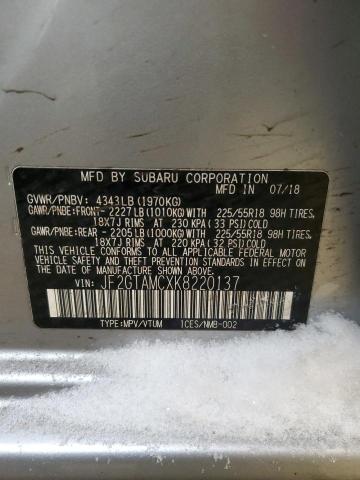 2019 SUBARU CROSSTREK JF2GTAMCXK8220137