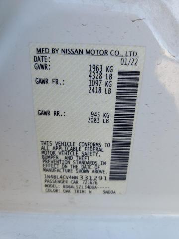 2022 NISSAN ALTIMA SR - 1N4BL4CV4NN331291