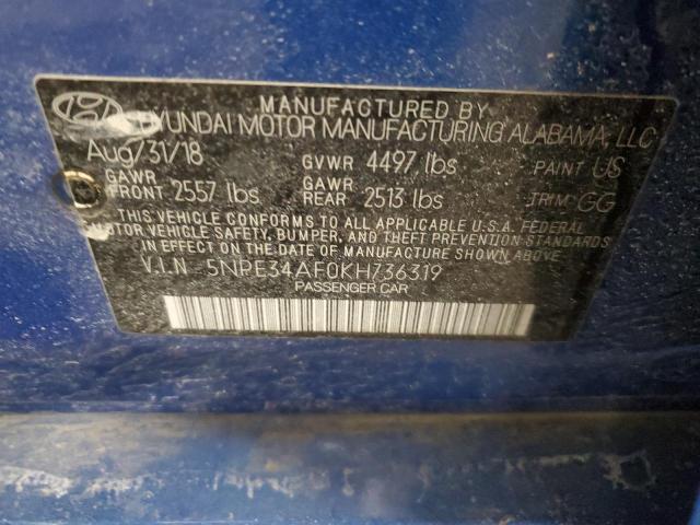 2019 HYUNDAI SONATA LIM - 5NPE34AF0KH736319