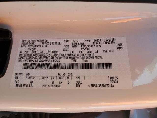 2017 FORD F150 SUPER - 1FTEW1EG9HFA45902