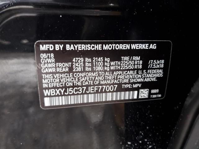 2018 BMW X2 XDRIVE2 WBXYJ5C37JEF77007