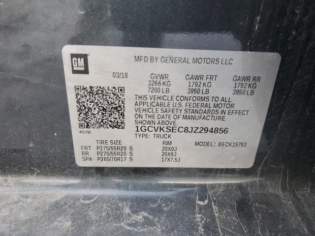 2018 CHEVROLET SILVERADO 1GCVKSEC8JZ294856