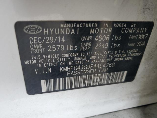 2015 HYUNDAI AZERA KMHFG4JG9FA454268
