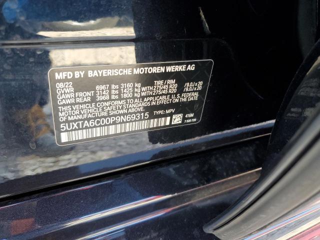 2023 BMW X5 XDRIVE4 - 5UXTA6C00P9N69315