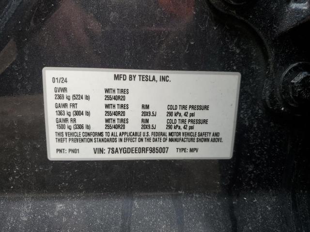 2024 TESLA MODEL Y - 7SAYGDEE0RF985007