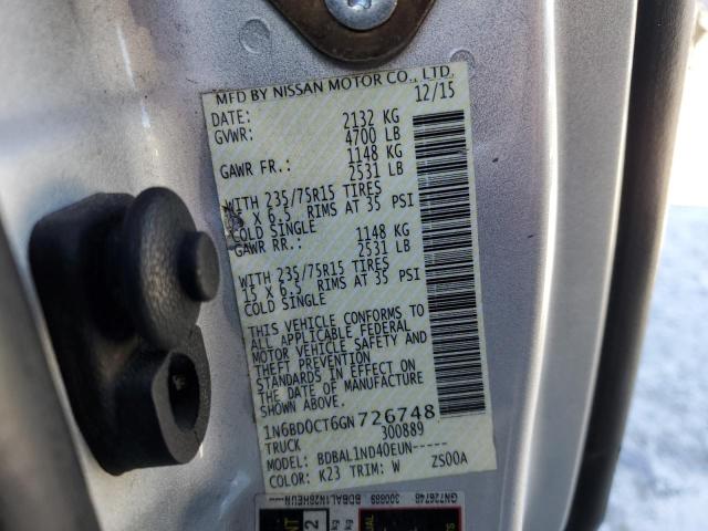 2016 NISSAN FRONTIER S - 1N6BD0CT6GN726748