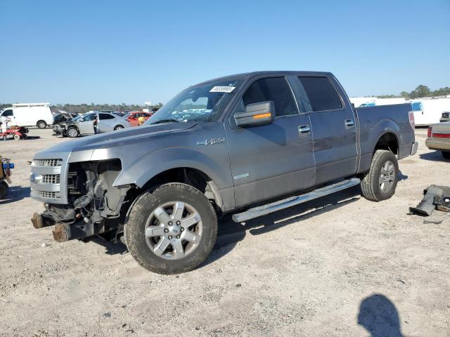 FORD F150 SUPER 2014 gray crew pic gas 1FTFW1CTXEKD30308 photo #1
