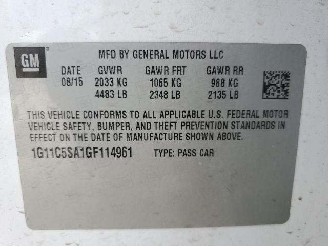 2016 CHEVROLET MALIBU LIM - 1G11C5SA1GF114961