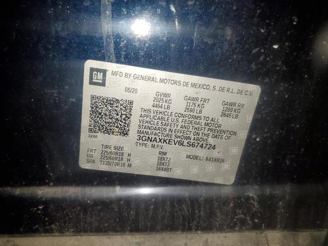 2020 CHEVROLET EQUINOX LT - 3GNAXKEV6LS674724