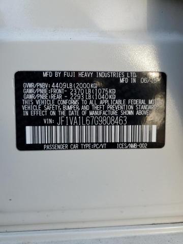 2016 SUBARU WRX LIMITE - JF1VA1L67G9808463