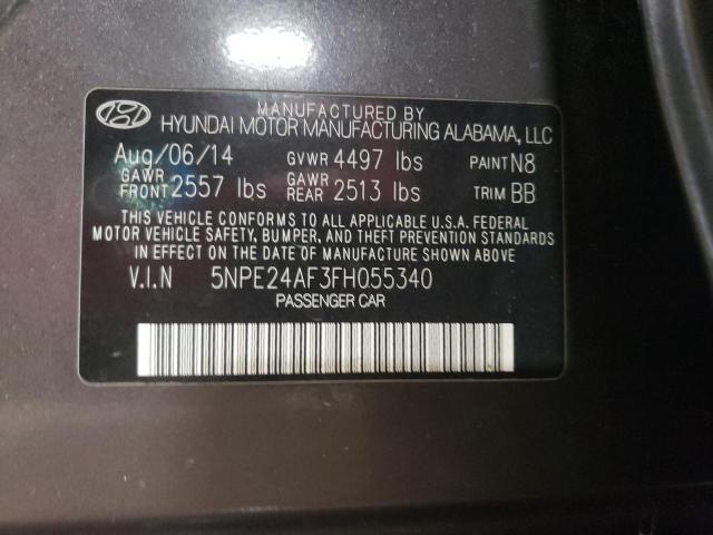 2015 HYUNDAI SONATA SE 5NPE24AF3FH055340