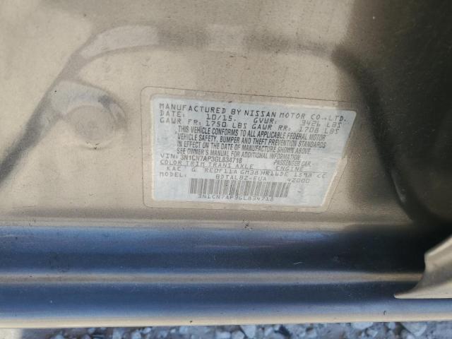 2016 NISSAN VERSA S 3N1CN7AP3GL834718