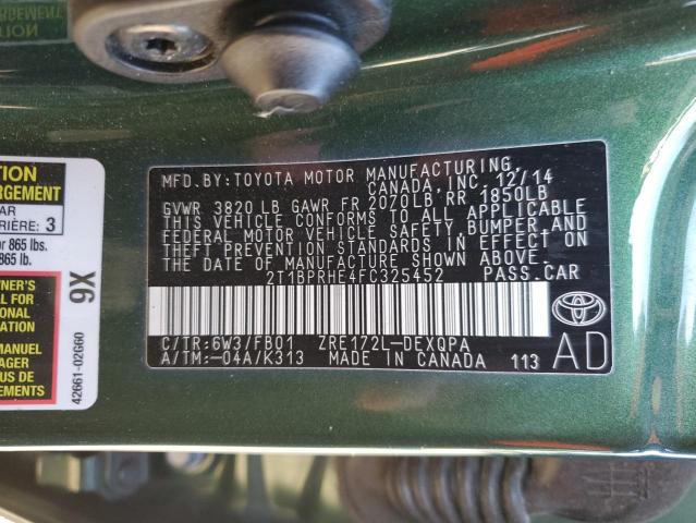 2015 TOYOTA COROLLA EC - 2T1BPRHE4FC325452