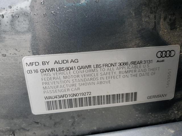 2016 AUDI A8 L QUATT - WAU43AFD1GN019272