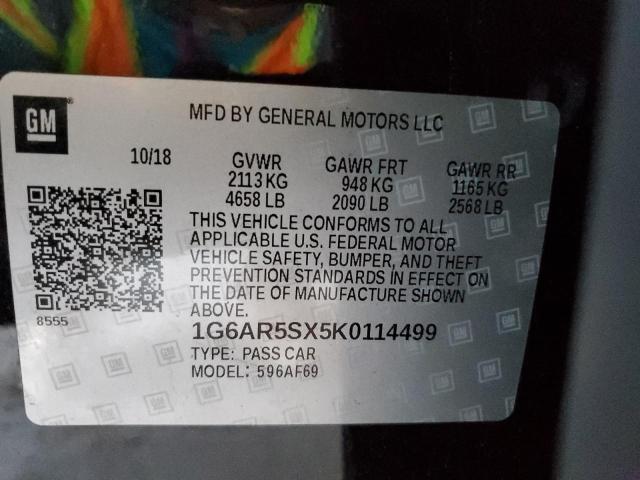 2019 CADILLAC CTS LUXURY - 1G6AR5SX5K0114499