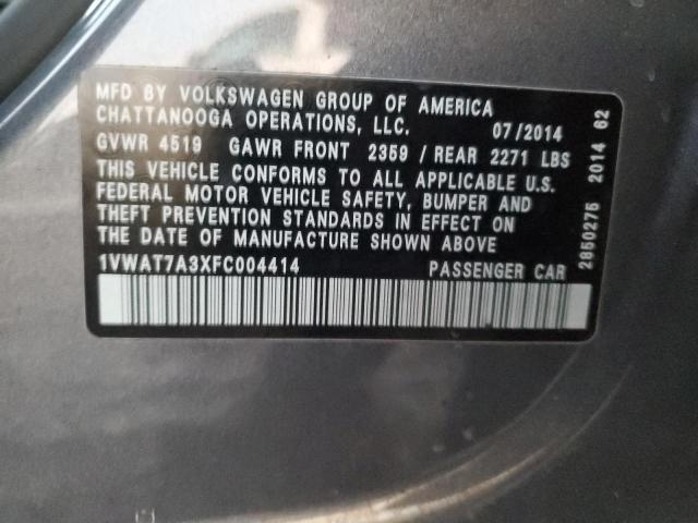 2015 VOLKSWAGEN PASSAT S - 1VWAT7A3XFC004414