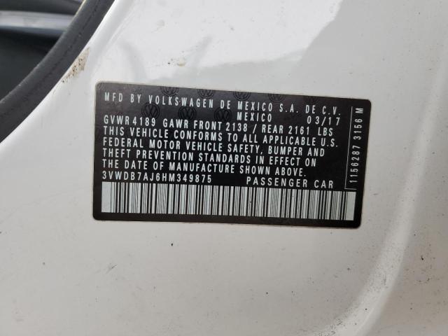 2017 VOLKSWAGEN JETTA SE 3VWDB7AJ6HM349875