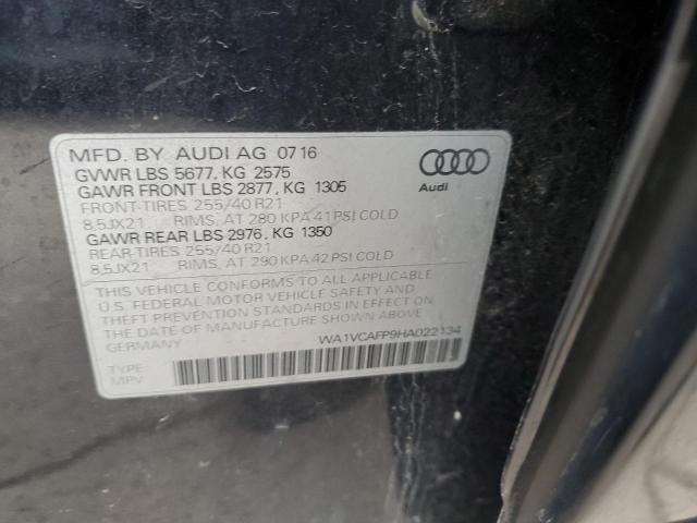 2017 AUDI SQ5 PRESTI - WA1VCAFP9HA022134