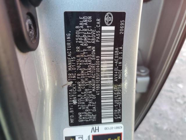 2015 TOYOTA AVALON HYB 4T1BD1EB5FU040049