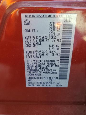 2017 NISSAN PATHFINDER - 5N1DR2MM3HC910358