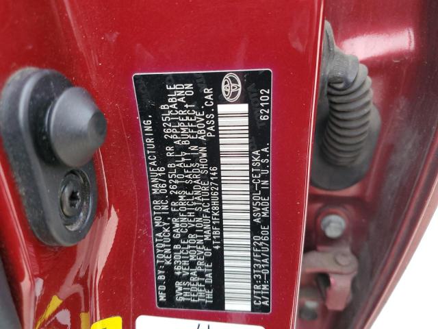 2017 TOYOTA CAMRY LE - 4T1BF1FK8HU627146