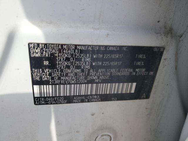 2016 TOYOTA RAV4 XLE - 2T3RFREV7GW512004