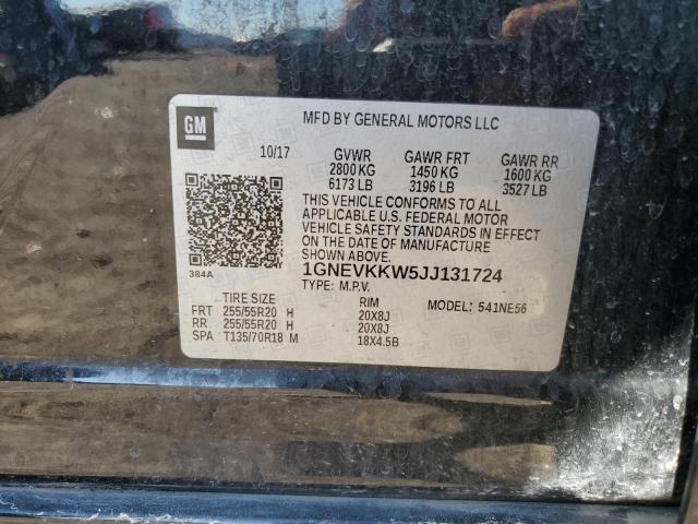 2018 CHEVROLET TRAVERSE H 1GNEVKKW5JJ131724