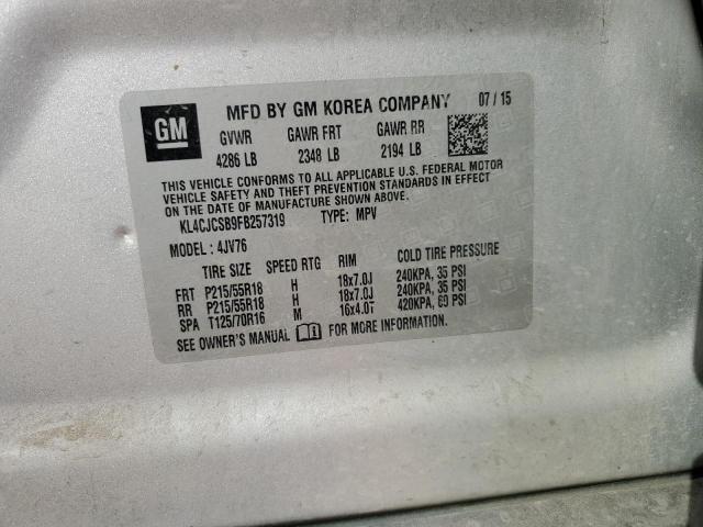 2015 BUICK ENCORE - KL4CJCSB9FB257319