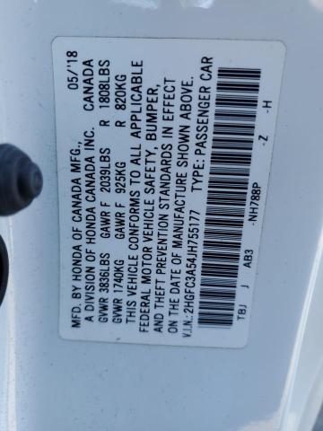 2018 HONDA CIVIC SI 2HGFC3A54JH755177