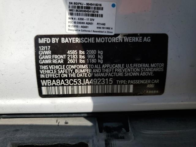 2018 BMW 320 XI - WBA8A3C53JA492315