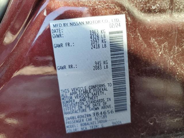 2024 NISSAN ALTIMA SV - 1N4BL4DV2RN384656