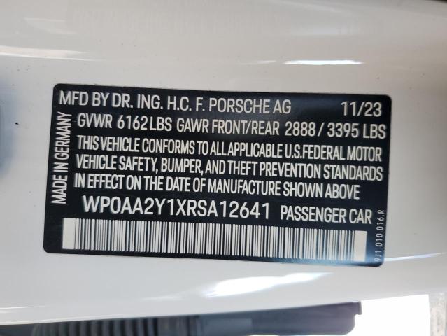 2024 PORSCHE TAYCAN WP0AA2Y1XRSA12641