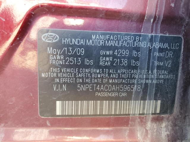 5npet4ac0ah596518 - 2010 Hyundai sonata gls - #46606325
