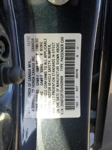 2018 HONDA CIVIC EX - 2HGFC2F70JH509909
