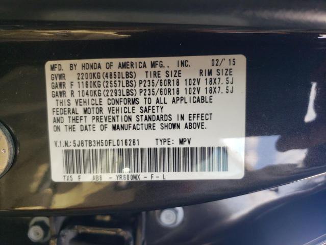 2015 ACURA RDX TECHNO 5J8TB3H50FL016281