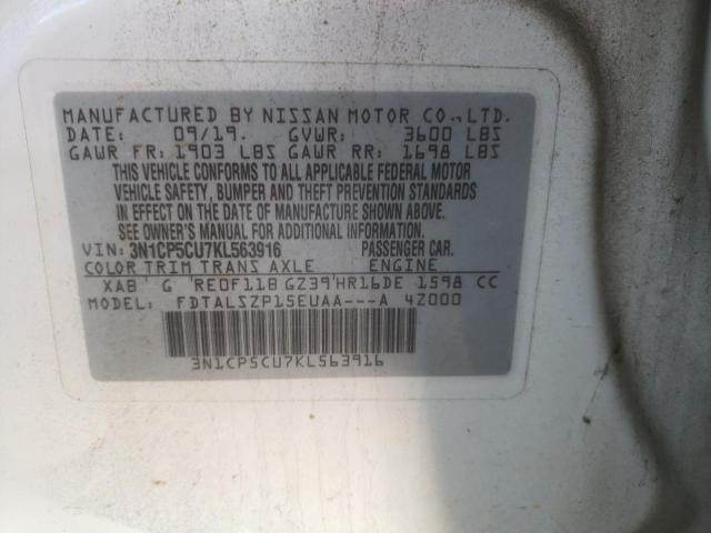 2019 NISSAN KICKS S - 3N1CP5CU7KL563916