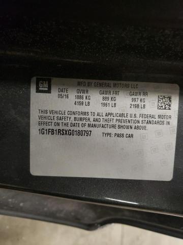 2016 CHEVROLET CAMARO LT - 1G1FB1RSXG0180797