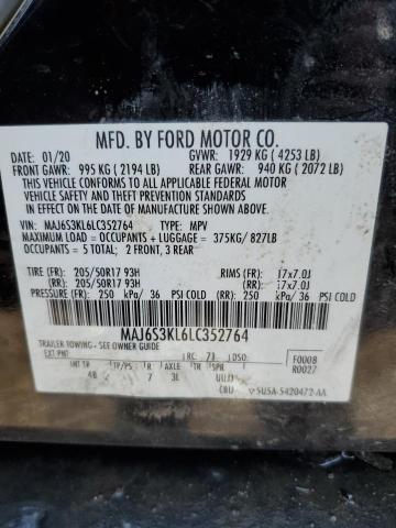 2020 FORD ECOSPORT T - MAJ6S3KL6LC352764
