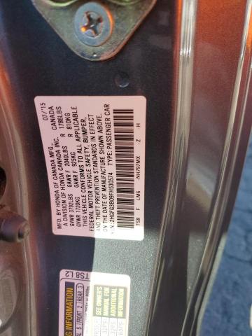 2015 HONDA CIVIC EXL - 2HGFG3B09FH530574