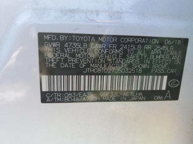 2018 LEXUS IS 300 - JTHC81D27J5032518