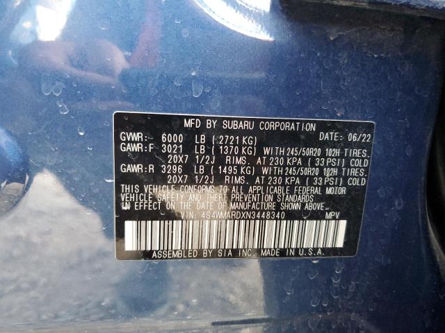 2022 SUBARU ASCENT TOU 4S4WMARDXN3448340