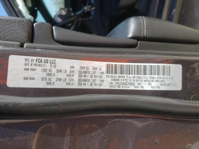 2016 JEEP GRAND CHER - 1C4RJFAG6GC458301