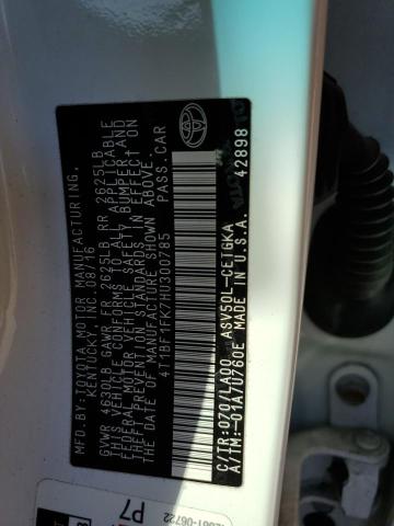 2017 TOYOTA CAMRY LE - 4T1BF1FK7HU300785
