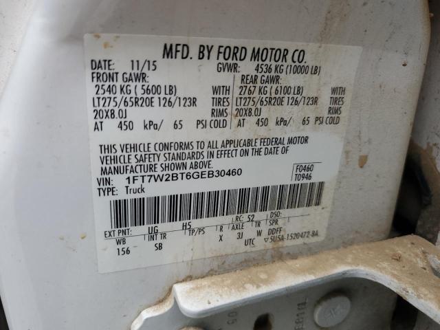 2016 FORD F250 SUPER - 1FT7W2BT6GEB30460