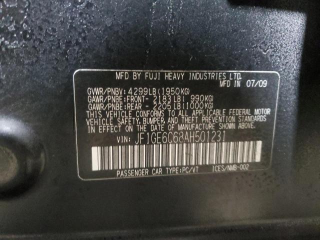 2010 SUBARU IMPREZA 2. - JF1GE6C68AH501231