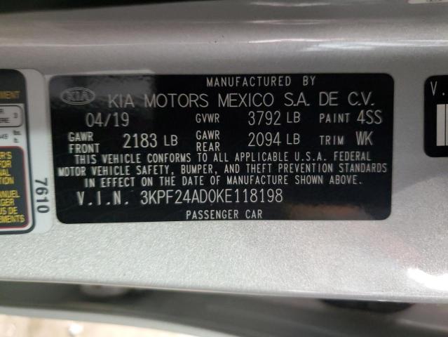 2019 KIA FORTE FE - 3KPF24AD0KE118198