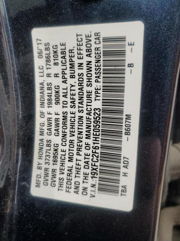2017 HONDA CIVIC LX - 19XFC2F61HE059523