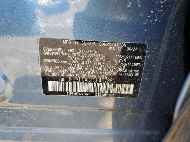 2025 SUBARU FORESTER JF2SLDAC4SH407860